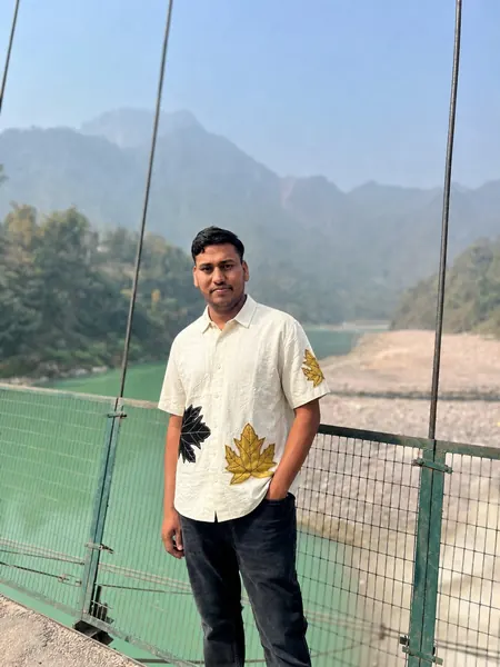 Vimal Gupta wearing the Linen Leaf Shirt