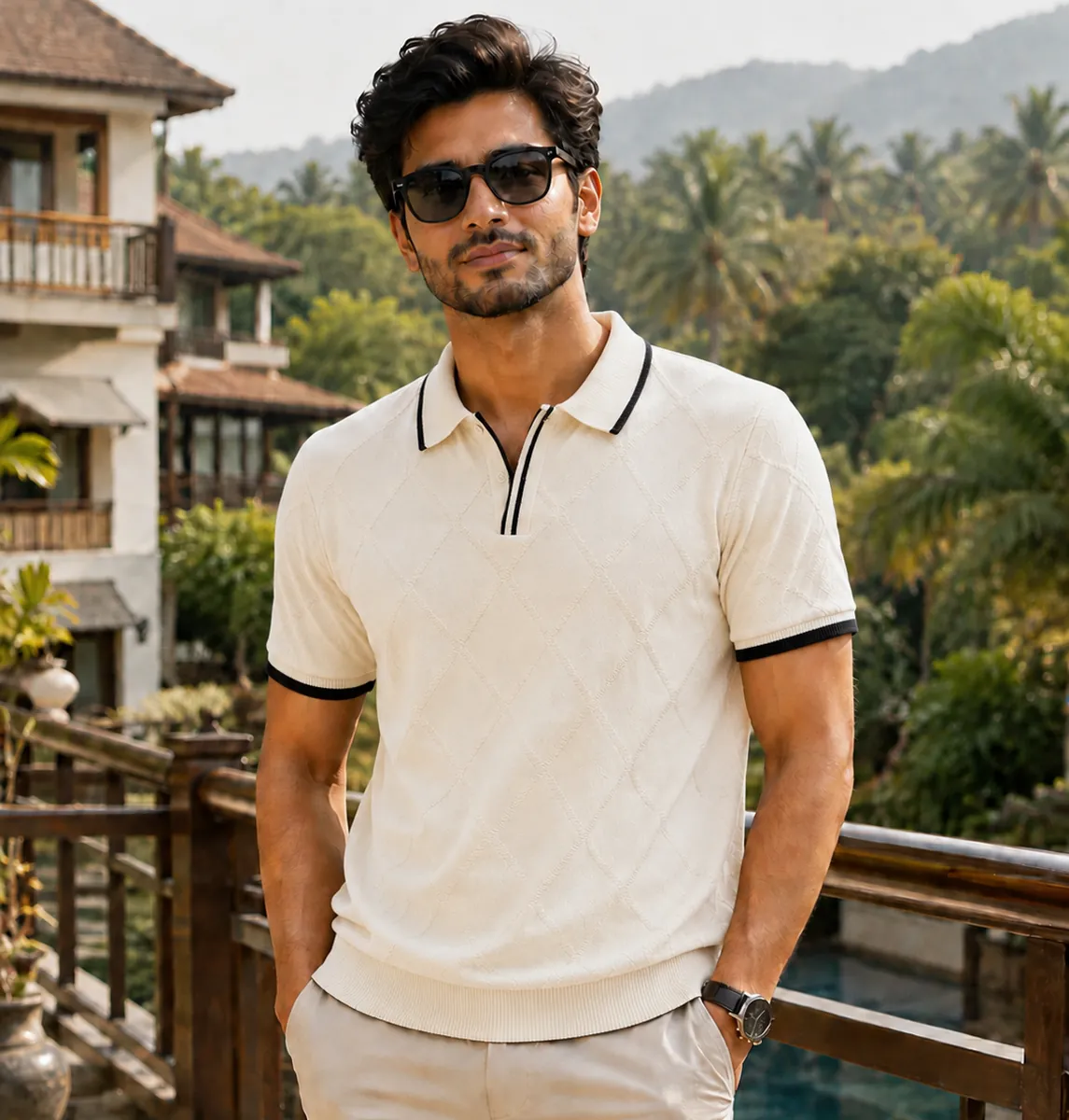 Trim Knit Polo